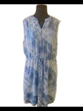 Time and Tru Blue Tie-Dye Mini Dress